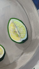 Load and play video in Gallery viewer, Up close of sill life original acrylic on canvas by Leigh Suzie Art